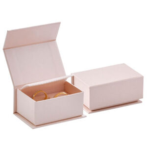 Šperky4U Dárková krabička na snubní prsteny růžová - KR0554
