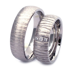 NUBIS® NSS3013 Pánský snubní prsten ocel - velikost 68 - NSS3013-68