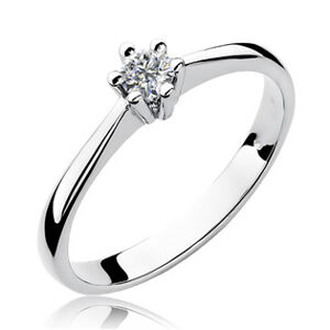 NUBIS® Zlatý zásnubní prsten s diamantem - W-256W
