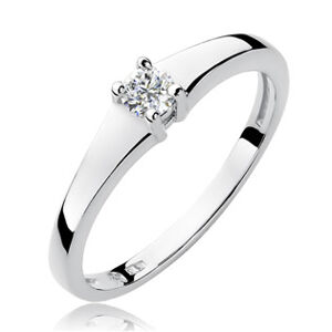 NUBIS® Zlatý zásnubní prsten s diamantem - W-257W