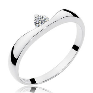 NUBIS® Zlatý zásnubní prsten s diamantem - W-263W