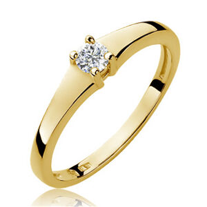 NUBIS® Zlatý zásnubní prsten s diamantem - W-257G