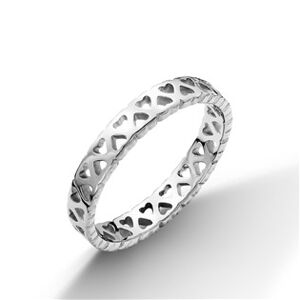 NUBIS® Stříbrný prsten se srdíčky - velikost 59 - NB-5049-59