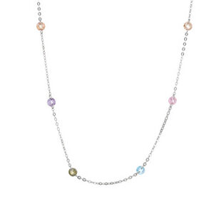 NUBIS® Střibrný náhrdelník s kamínky - NB-2357