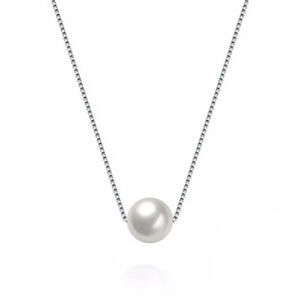 NUBIS® Střibrný náhrdelník s perličkou - NB-2129