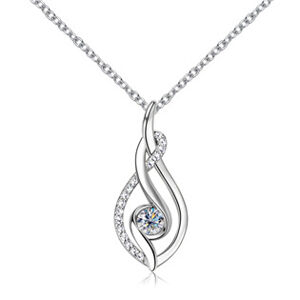 NUBIS® Stříbrný náhrdelník moissanit - MN412