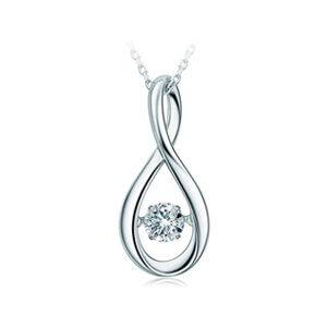 NUBIS® Stříbrný náhrdelník s moissanitem - MN414