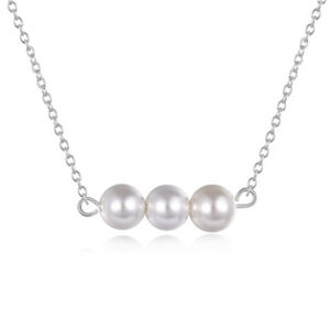 Šperky4U Stříbrný náhrdelník s perličkami - ZB87074