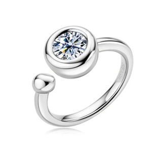 NUBIS® Stříbrný zásnubní prsten s MOISSANIT, vel. 52 - velikost 52 - MN509-52