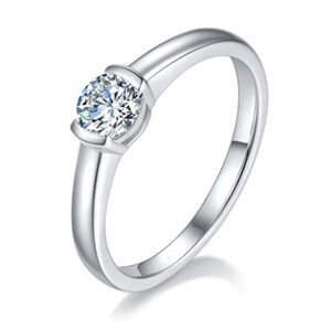 NUBIS® Stříbrný zásnubní prsten moissanit, vel. 52 - velikost 52 - MN005-52