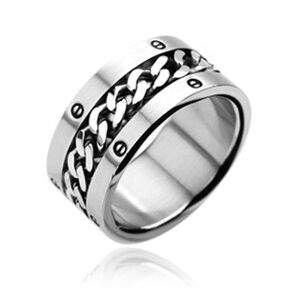 Šperky4U Pánský ocelový prsten, vel. 65 - velikost 65 - OPR1203-65