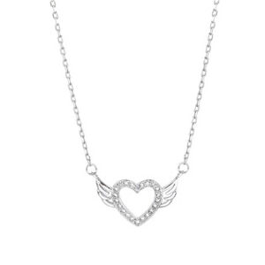 NUBIS® Stříbrný náhrdelník okřídlené srdce - NB-2361