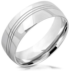 Šperky4U Ocelový prsten, šíře 8 mm, vel. 69 - velikost 69 - OPR0107-69