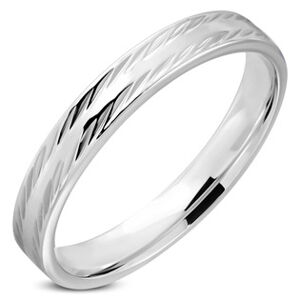 Šperky4U Ocelový prsten, šíře 4 mm - velikost 70 - OPR0022-70