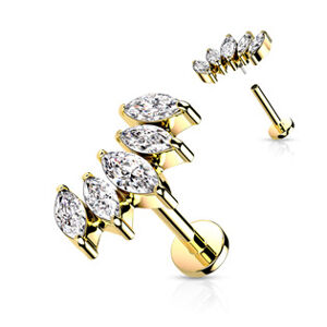 Šperky4U Labreta / cartilage piercing - LB0041GD-1208