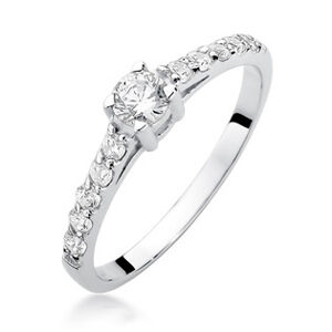 NUBIS® Zlatý prsten s diamanty - W-409W