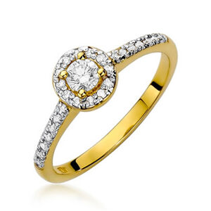 NUBIS® Zlatý prsten s diamanty - W-406G