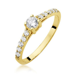 NUBIS® Zlatý prsten s diamanty - W-409G