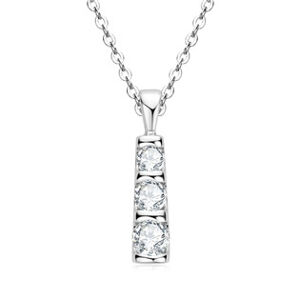NUBIS® Stříbrný náhrdelník s moissanity - MN421