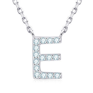NUBIS® Stříbrný náhrdelník s moissanity - písmeno - MN423-E