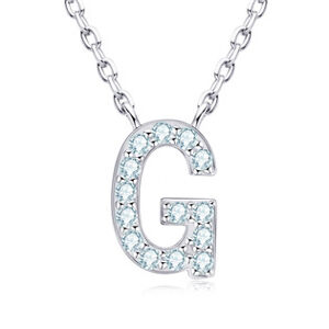 NUBIS® Stříbrný náhrdelník s moissanity - písmeno - MN423-G