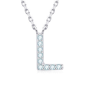 NUBIS® Stříbrný náhrdelník s moissanity - písmeno - MN423-L