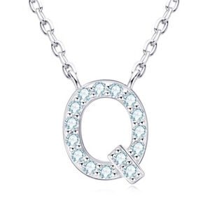 NUBIS® Stříbrný náhrdelník s moissanity - písmeno - MN423-Q
