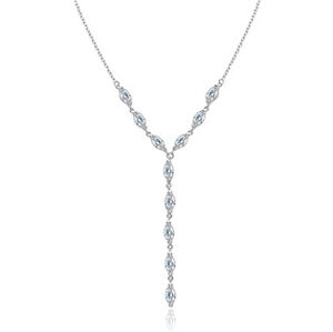Šperky4U Stříbrný náhrdelník s čirými zirkony - NB-2379