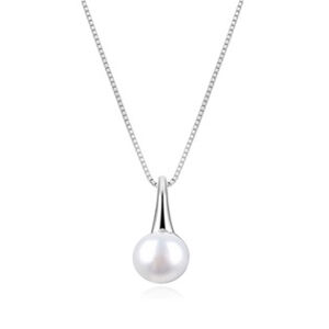 NUBIS® Stříbrný náhrdelník s přírodní perlou - NB-2380