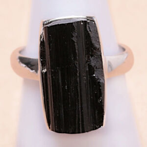 Turmalín skoryl prsten stříbro Ag 925 LOT140 - 55 mm (US 7,5), 6,1 g