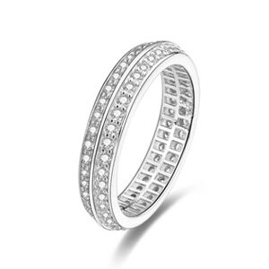 NUBIS® Stříbrný prsten se zirkony, vel. 52 - velikost 52 - NB-5094-52