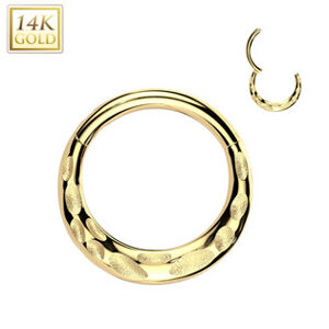 Šperky4U Zlatý piercing - segment kruh, Au 585/1000 - ZL01266-1210