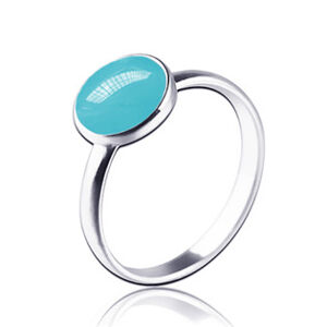 NUBIS® Stříbrný prsten s tyrkysovým kamenem - velikost 56 - NBP83-56