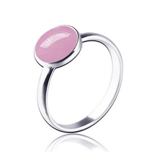 NUBIS® Stříbrný prsten s růžovým kamenem - velikost 56 - NBP82-56