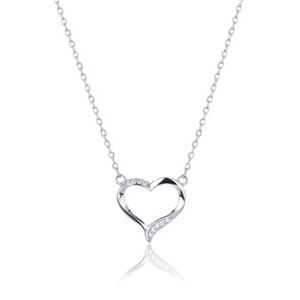NUBIS® Střibrný náhrdelník srdce - NB-2383