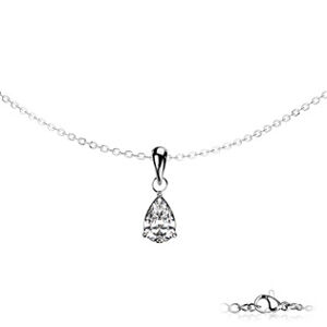 Šperky4U Ocelový náhrdelník slzička - OPD0345-ST