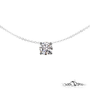 Šperky4U Ocelový náhrdelník se zirkonem - OPD0343-ST