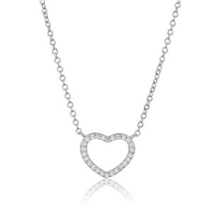 NUBIS® Střibrný náhrdelník srdce - NB-2389