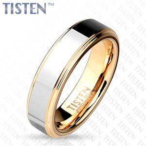 Spikes USA Snubní prsten TISTEN růžové zlato, šíře 6 mm, vel. 65 - velikost 65 - 2