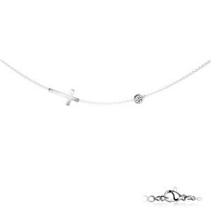 Šperky4U Ocelový náhrdelník s křížkem - OPD0346-ST