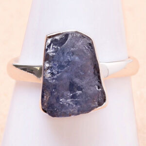 Tanzanit surový prsten stříbro Ag 925 LOT35 - 61 mm (US 9,5), 5 g
