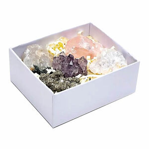 Sada kamenů v krabičce -  5 surových minerálů - 5 ks