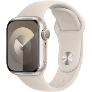 Apple Apple Watch Series 9 41mm Hvězdně bílý hliník s hvězdně bílým sportovním řemínkem M/L