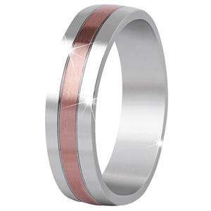 Beneto Bicolor snubní prsten z oceli SPP10 50 mm