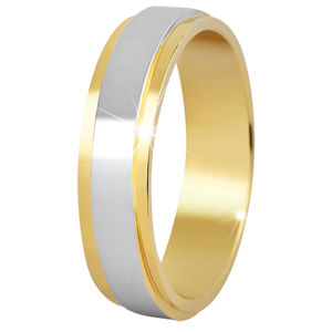 Beneto Dámský bicolor snubní prsten z oceli SPD05 51 mm
