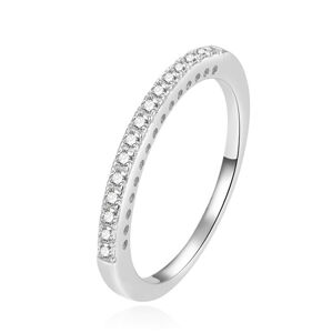 Beneto Jemný stříbrný prsten s čirými zirkony AGG365 52 mm