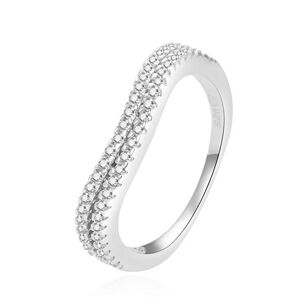 Beneto Moderní stříbrný prsten se zirkony AGG230 56 mm