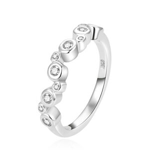 Beneto Moderní stříbrný prsten se zirkony AGG388 52 mm