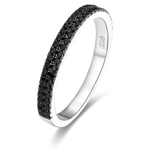 Beneto Módní prsten s černými zirkony AGG386 52 mm