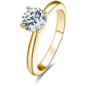 Beneto Pozlacený stříbrný prsten s krystaly AGG202 52 mm